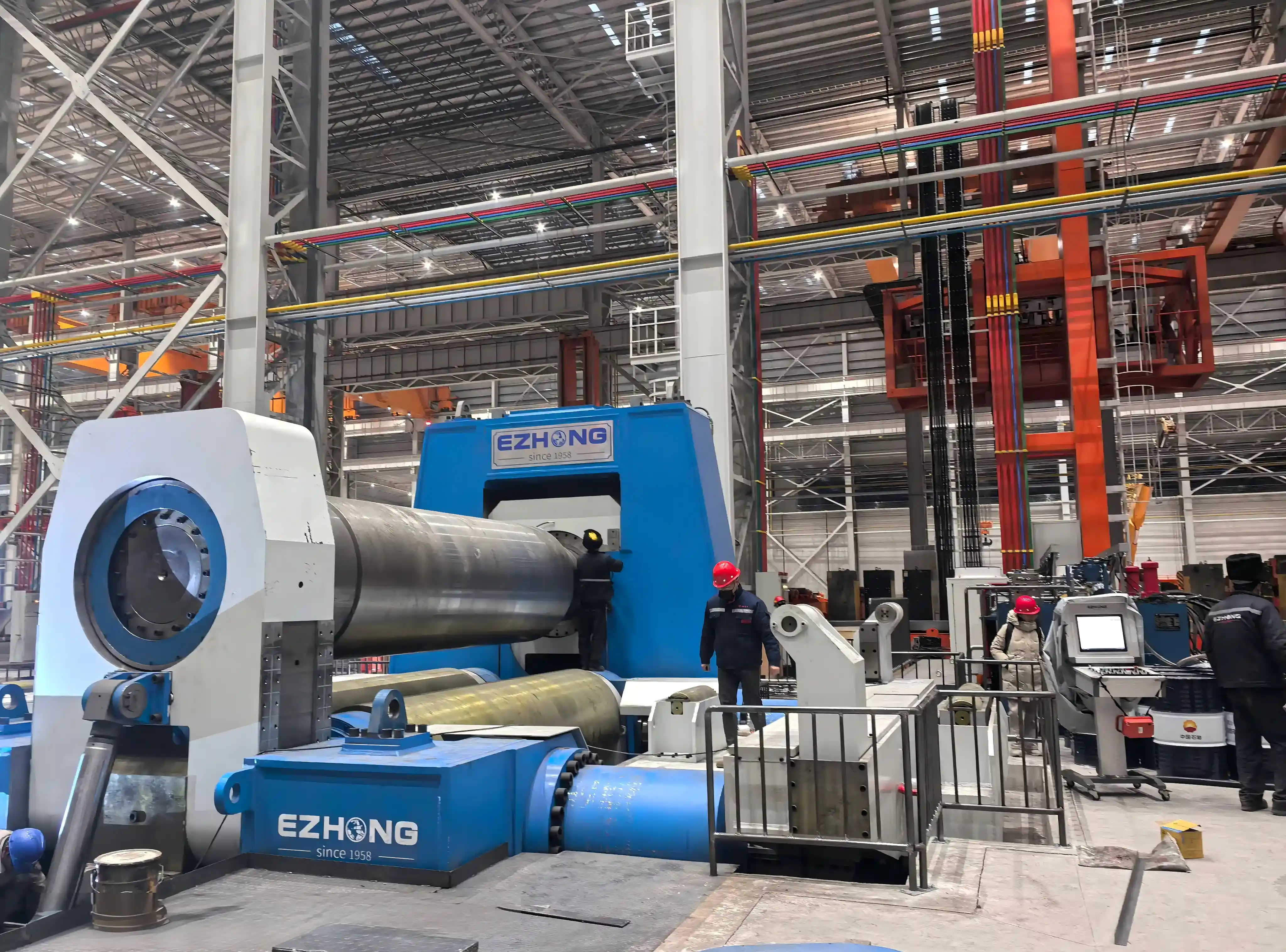 Hydraulic CNC Variable Center Distance 3-Roll Plate Bending Machine